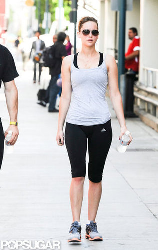 Jennifer Lawrence left an LA gym.
Jennifer Lawrence left an LA gym.