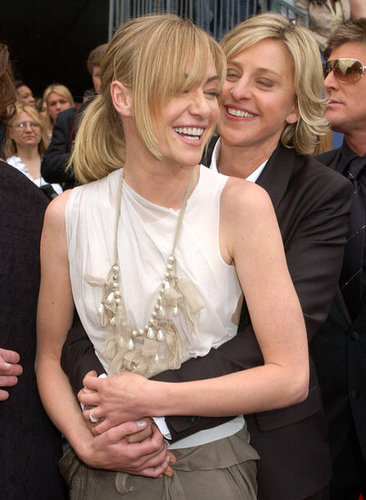 Portia de Rossi got a hug from Ellen DeGeneres on the red carpet at the April 2006 Emmys.
Portia de Rossi got a hug from Ellen DeGeneres on the red carpet at the April 2006 Emmys.