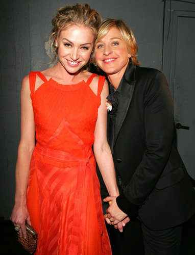 Ellen DeGeneres held Portia de Rossi's hand during the September 2005 Emmys.
Ellen DeGeneres held Portia de Rossi's hand during the September 2005 Emmys.