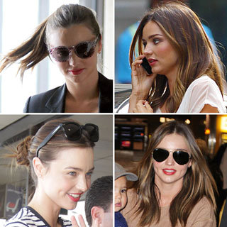 Photos of Miranda Kerr and Her Perfect Red Orange Lipstick Look