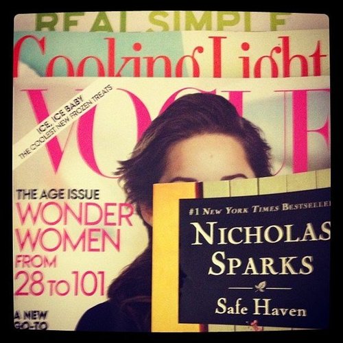 POPSUGAR Celebrity had a lot of weekend reading to get through, including Safe Haven by Nicholas Sparks.
POPSUGAR Celebrity had a lot of weekend reading to get through, including Safe Haven by Nicholas Sparks.
