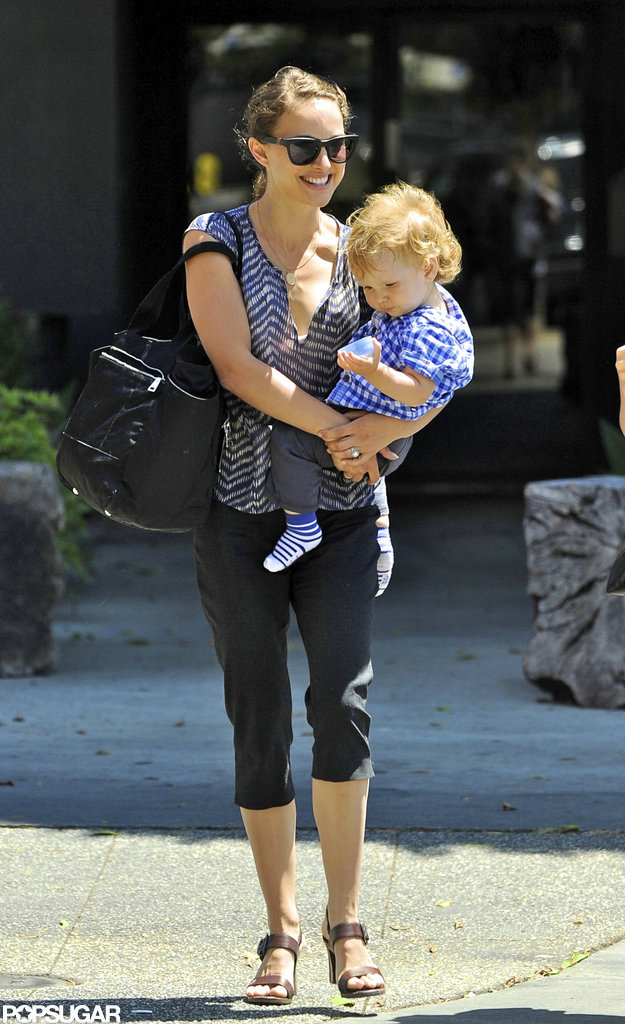Natalie Portman and Aleph Millepied stuck close in LA. Natalie Portman and Aleph Millepied stuck close in LA.