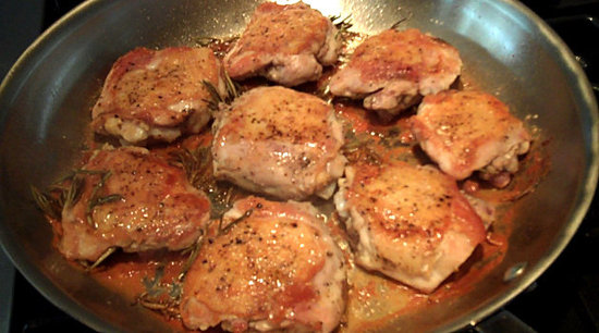 Rosemary Chicken Under a "Brick" Rosemary Chicken Under a "Brick"