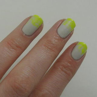 DIY Manicure and Nail Art: Neon Ombre Nails Using Miss Shop Nail Polish and Kit Cosmetics