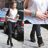Shop Amber Heard's Ankle Boots, Jeans And Tee