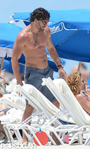 Joe Manganiello showed off his toned body while hitting the beach in Miami in June.
Joe Manganiello showed off his toned body while hitting the beach in Miami in June.