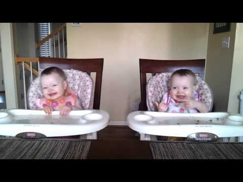 Baby Twins Enjoying Dad's Guitar Playing