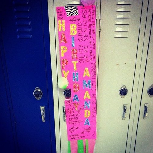 Decorating Friends' Lockers For Their Birthdays Decorating Friends' Lockers For Their Birthdays