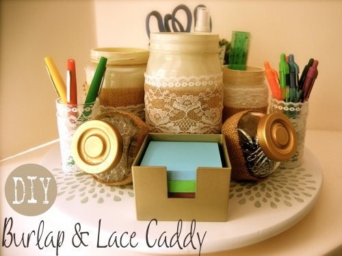 Burlap & Lace Caddy Burlap & Lace Caddy