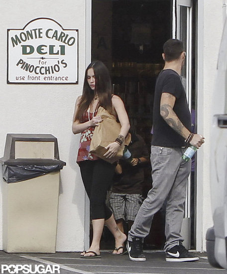 Megan Fox picked up some food at a deli with husband Brian Austin Green.
Megan Fox picked up some food at a deli with husband Brian Austin Green.