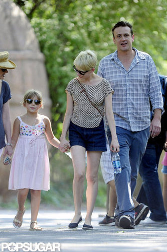 Michelle Williams held Matilda's hand at the zoo with Jason Segel.
Michelle Williams held Matilda's hand at the zoo with Jason Segel.
