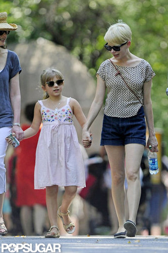 Matilda Ledger and Michelle Williams held hands at the zoo.
Matilda Ledger and Michelle Williams held hands at the zoo.
