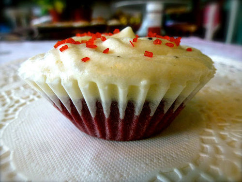 Cardamom Red Velvet Cupcakes