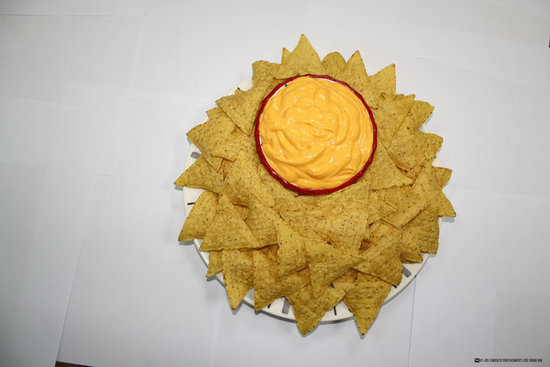 Nachos with Cheddar Cheese Sauce