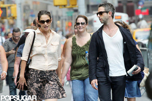 Katie Holmes Shares a City Day With Pal Jeremy Strong Katie Holmes Shares a City Day With Pal Jeremy Strong