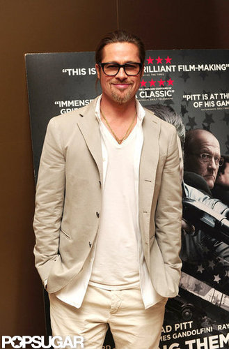 Brad Pitt attended a screening of Killing Them Softly in London.
Brad Pitt attended a screening of Killing Them Softly in London.