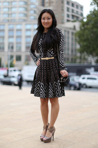 A printed dress made even cooler with architectural heels.
A printed dress made even cooler with architectural heels.