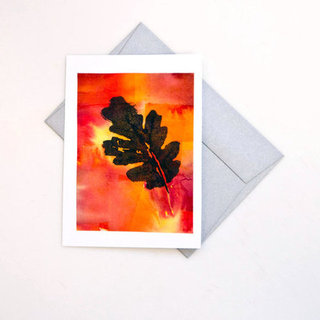 Leaf Print Fall Cards