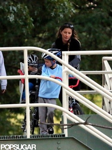 Gisele Bundchen Returns to Boston to Bike With Her Boys Gisele Bundchen Returns to Boston to Bike With Her Boys