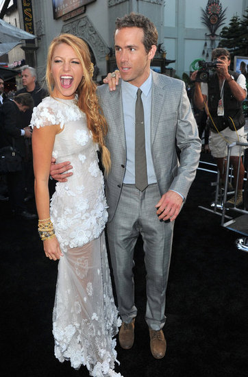 Blake Lively and Ryan Reynolds had fun promoting Green Lantern in June 2011.
Blake Lively and Ryan Reynolds had fun promoting Green Lantern in June 2011.