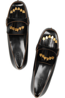 Chloé | Fringed patent-leather loafers | NET-A-PORTER.COM