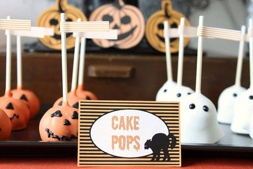 Jack-o'-Lantern and Ghost Pops Jack-o'-Lantern and Ghost Pops