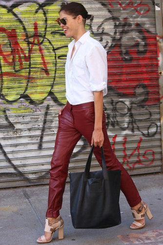 These oxblood leather pants are the kind you could build every outfit around for an always-cool effect.
Source: Greg Kessler
These oxblood leather pants are the kind you could build every outfit around for an always-cool effect.
Source: Greg Kessler