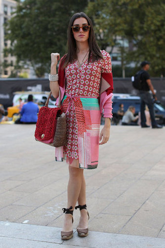 Mixed prints, to perfection; this styler also paid homage to the final days of Summer with a pair of espadrilles and a woven tote.
Mixed prints, to perfection; this styler also paid homage to the final days of Summer with a pair of espadrilles and a woven tote.