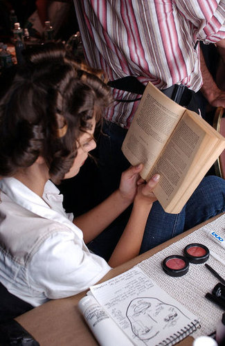 This bookish beauty multitasked while she got her makeup done at Diesel's Spring 2006 show.
This bookish beauty multitasked while she got her makeup done at Diesel's Spring 2006 show.