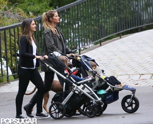 Gisele Bundchen Bumps Around Boston With Ben While Tom Hits the Field Gisele Bundchen Bumps Around Boston With Ben While Tom Hits the Field