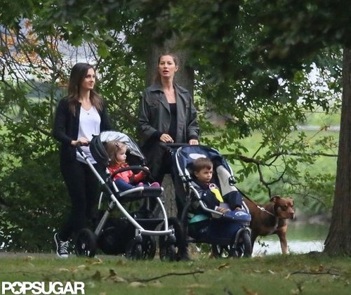Gisele Bundchen Bumps Around Boston With Ben While Tom Hits the Field Gisele Bundchen Bumps Around Boston With Ben While Tom Hits the Field