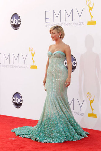 Julianne Hough wore a beaded teal dress.
Julianne Hough wore a beaded teal dress.