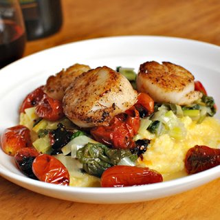 Seared Scallops With Polenta Recipe