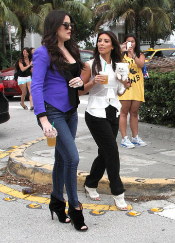 Cameras followed Kim and Khloe Kardashian.
Cameras followed Kim and Khloe Kardashian.