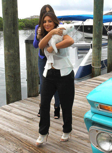Kim Kardashian Cuddles Up to Her Cute New Companion Mercy Kim Kardashian Cuddles Up to Her Cute New Companion Mercy