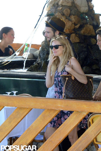 Tom Sturridge and Sienna Miller enjoyed a boat ride in Positano.
Tom Sturridge and Sienna Miller enjoyed a boat ride in Positano.