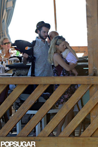 Sienna Miller held baby Marlowe tight with Tom Sturridge nearby for a family getaway to Positano.
Sienna Miller held baby Marlowe tight with Tom Sturridge nearby for a family getaway to Positano.