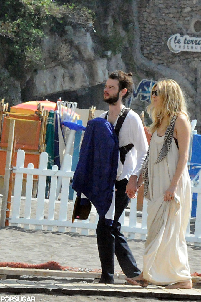 Tom Sturridge and Sienna Miller brought baby Marlowe Sturridge with them to Positano.
Tom Sturridge and Sienna Miller brought baby Marlowe Sturridge with them to Positano.