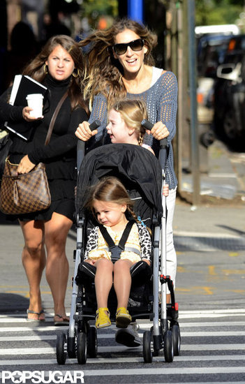 SJP Hits the Town With Her Twins and Designs For Obama SJP Hits the Town With Her Twins and Designs For Obama