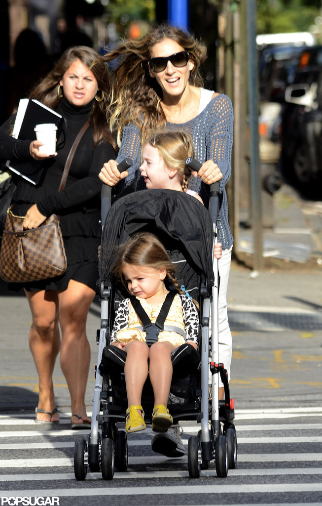 SJP Hits the Town With Her Twins and Designs For Obama SJP Hits the Town With Her Twins and Designs For Obama