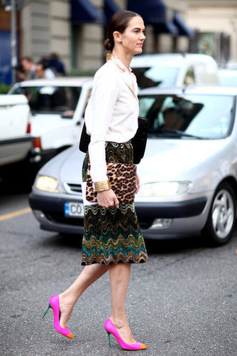 This look seriously pops, thanks to a pair of pink and orange pumps.
Source: Greg Kessler
This look seriously pops, thanks to a pair of pink and orange pumps.
Source: Greg Kessler