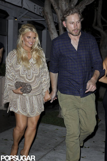 Jessica Simpson Goes Short For a Date Night With Eric and Friends Jessica Simpson Goes Short For a Date Night With Eric and Friends