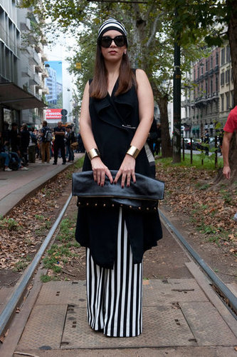 Add vertical stripes into the mix without making yourself an optical illusion via elongated wide-leg trousers.
Source: IMAXtree
Add vertical stripes into the mix without making yourself an optical illusion via elongated wide-leg trousers.
Source: IMAXtree