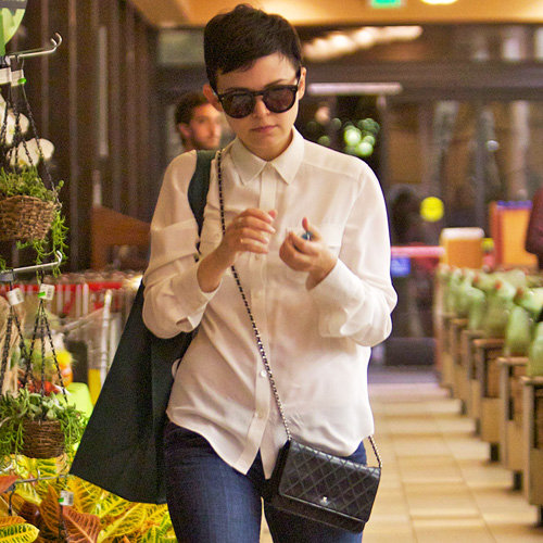 Ginnifer Goodwin Wearing White Blouse