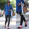 Olivia Palermo Wearing Leather Pants | September 2012