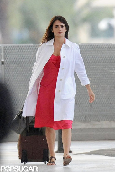 Penelope Cruz dragged a suitcase during a scene.
Penelope Cruz dragged a suitcase during a scene.