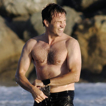 Stephen Moyer Shirtless at the Beach With Lilac