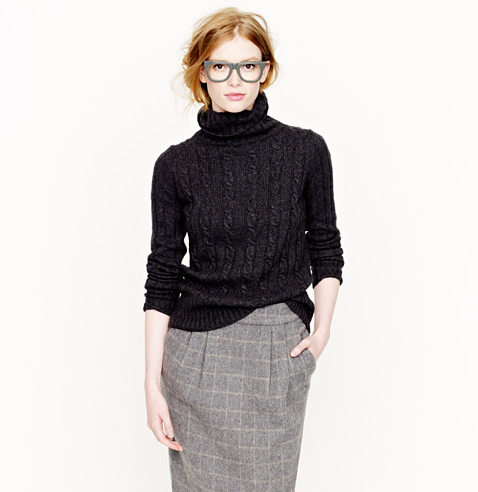 Truth be told, I'm not the biggest fan of turtlenecks, but I'm seeing them everywhere. It's time to give this high-necked style another chance. This chunky, textural, slouchy J.Crew Cambridge Sweater ($98) make this version my top contender for this season's try-it-again trend.
— Marisa Tom, associate editor
Truth be told, I'm not the biggest fan of turtlenecks, but I'm seeing them everywhere. It's time to give this high-necked style another chance. This chunky, textural, slouchy J.Crew Cambridge Sweater ($98) make this version my top contender for this season's try-it-again trend.
— Marisa Tom, associate editor