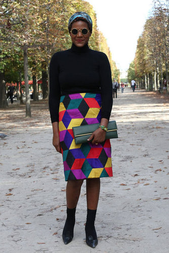 Between the graphic print and bold color, this look most certainly draws the eye.
Between the graphic print and bold color, this look most certainly draws the eye.