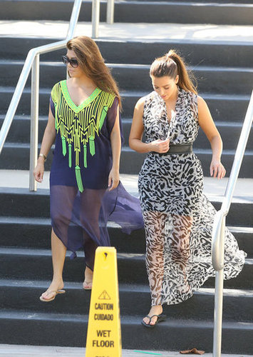 Kim and Kourtney Hit the Beach While Khloe Preps For The X Factor Kim and Kourtney Hit the Beach While Khloe Preps For The X Factor